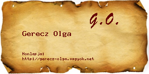 Gerecz Olga névjegykártya